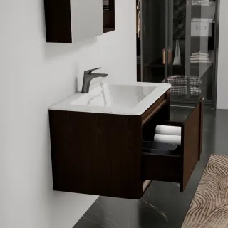 Тумба под раковину  Black&White Universe 929800 американский орех 80 см